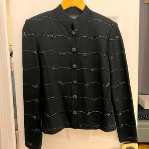 St. John Evening embellished cardigan sweater